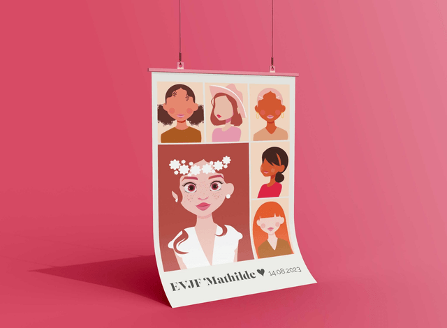 Affiche personnalisée EVJF - EVG - Anniversaire