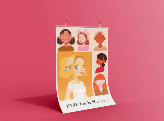Affiche personnalisée EVJF - EVG - Anniversaire