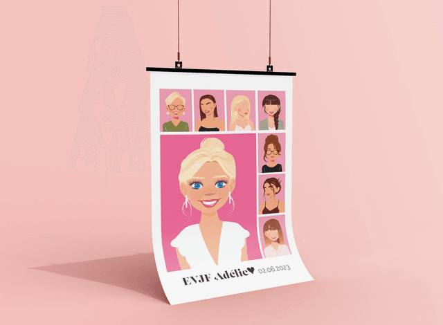 Affiche personnalisée EVJF - EVG - Anniversaire